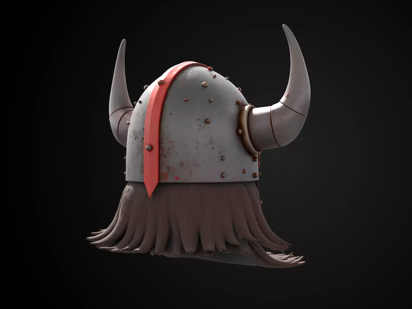 Stylized Viking Helmet - Bloodfang Raider 3D print model_5