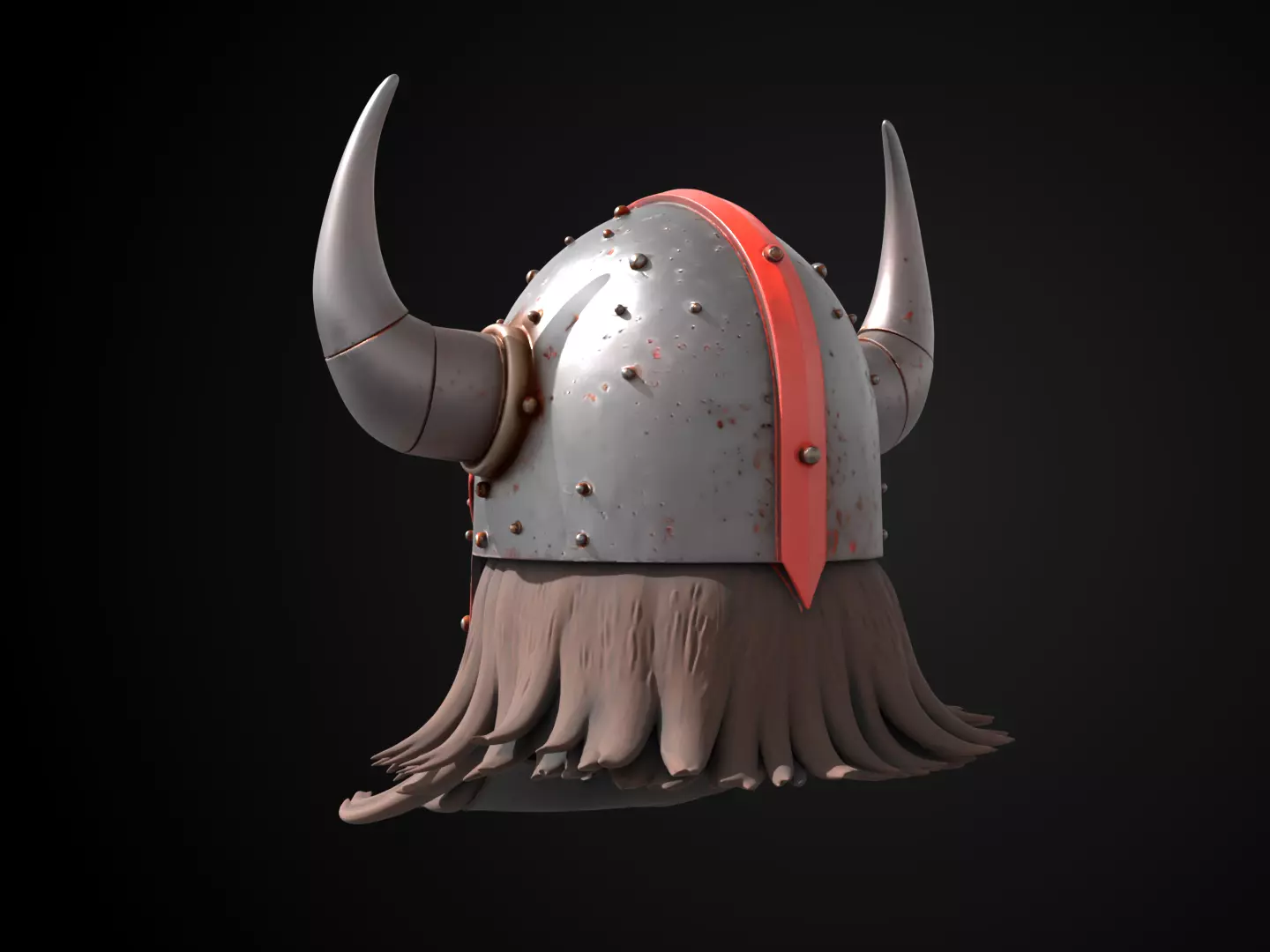 Stylized Viking Helmet - Bloodfang Raider 3D print model_7