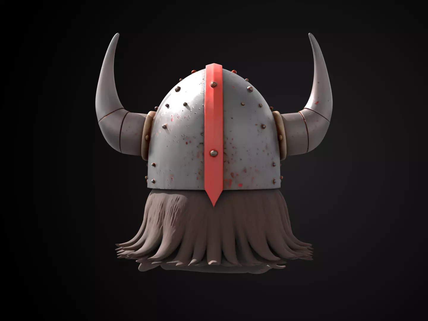 Stylized Viking Helmet - Bloodfang Raider 3D print model_6