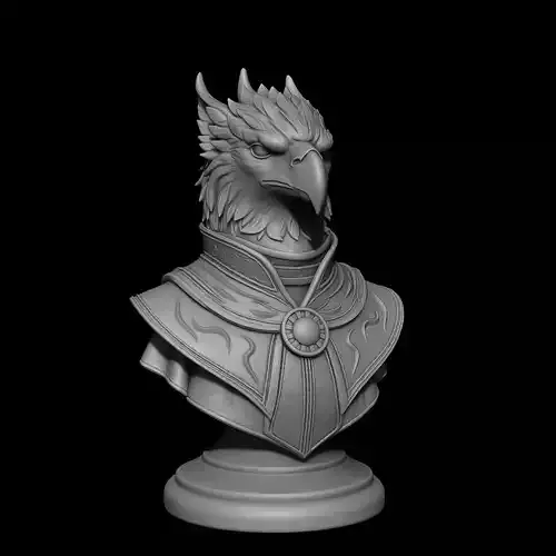 Royal Griffin Bust Free 3D print model
