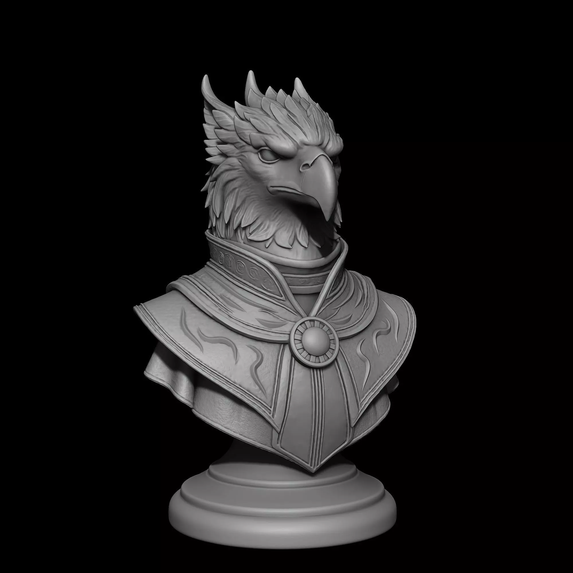 Royal Griffin Bust Free 3D print model_0