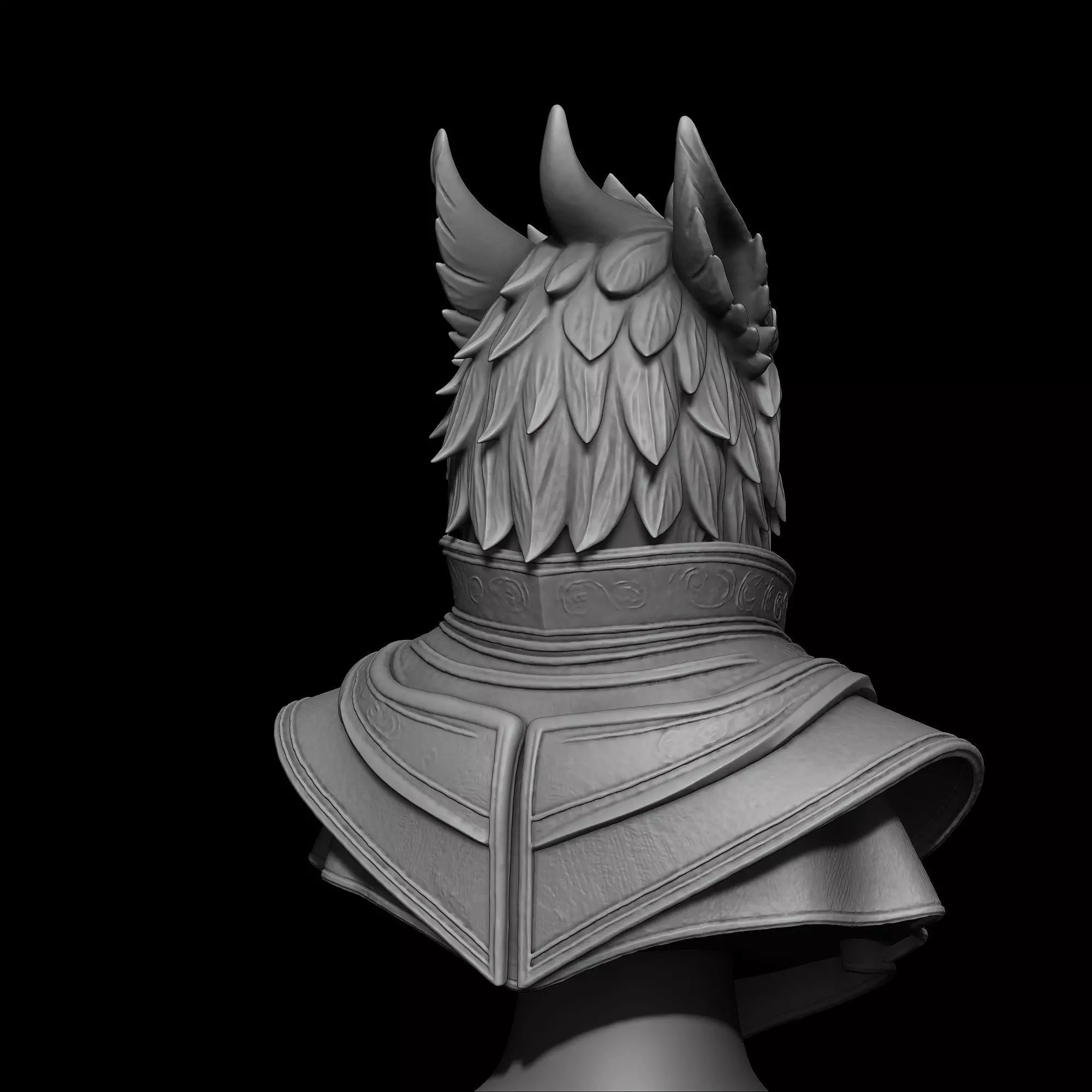Royal Griffin Bust Free 3D print model_7