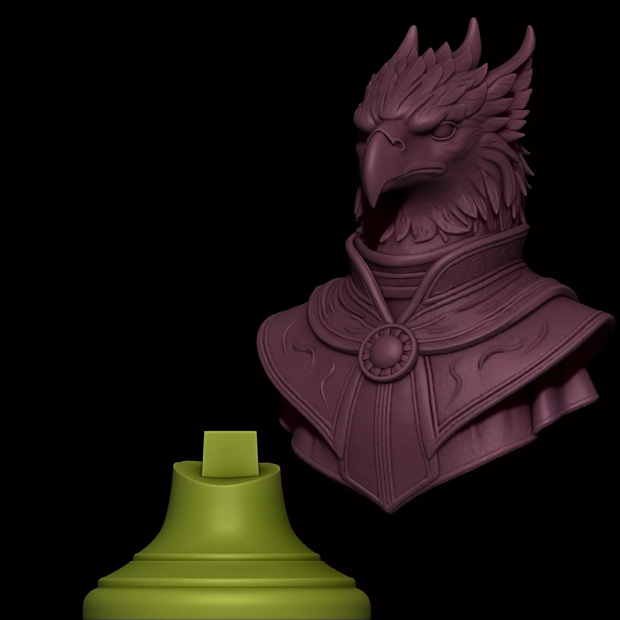 Royal Griffin Bust Free 3D print model_5