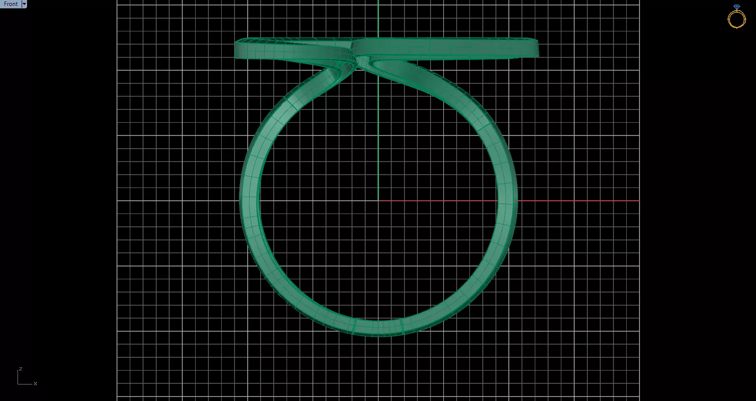 Minimal Abstract Ring 05 3D print model_5