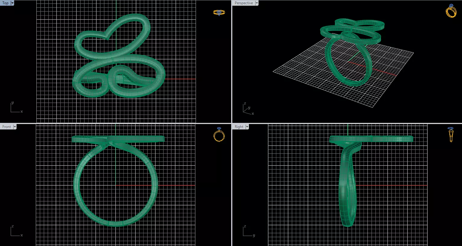 Minimal Abstract Ring 05 3D print model_1