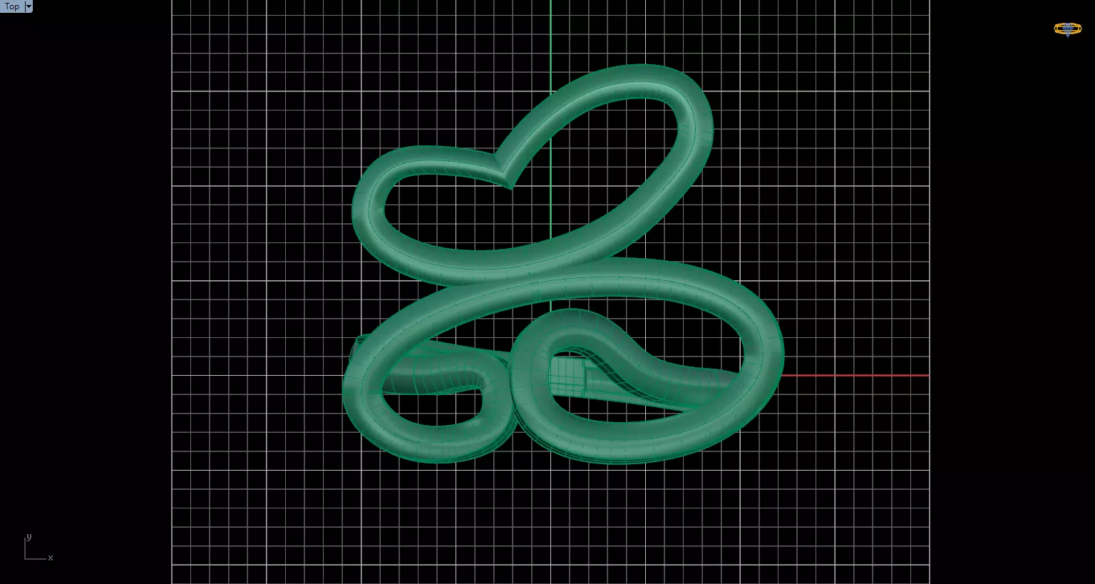 Minimal Abstract Ring 05 3D print model_4