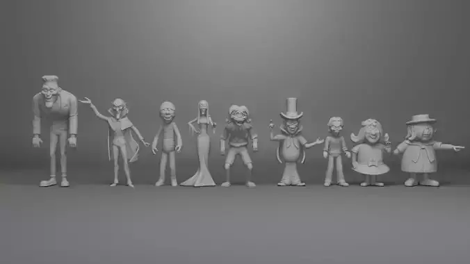 Groovie Goolies Characters 3D Print Model Set 3D print model
