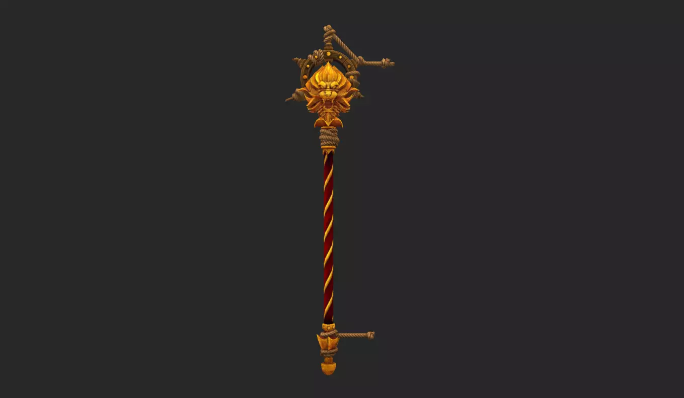 Lions Champion Weapons Low-poly 3D model_10