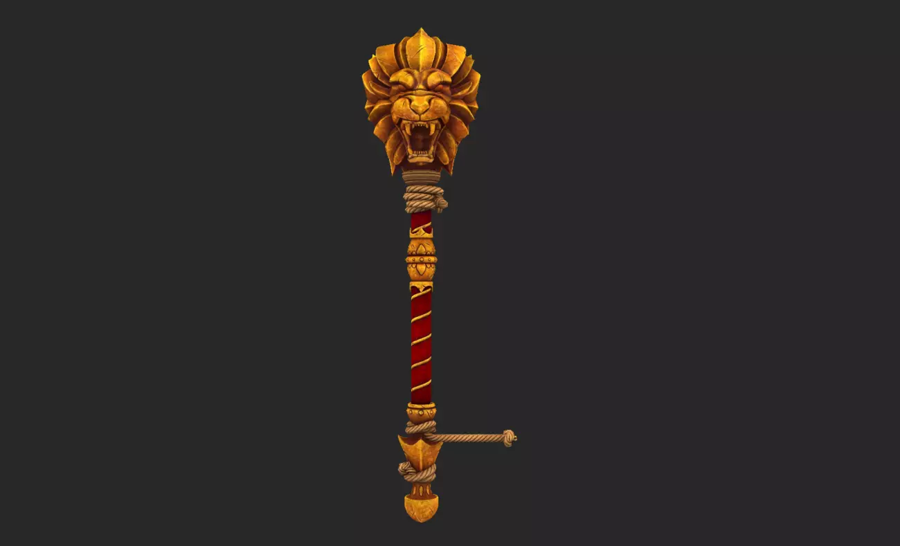 Lions Champion Weapons Low-poly 3D model_7