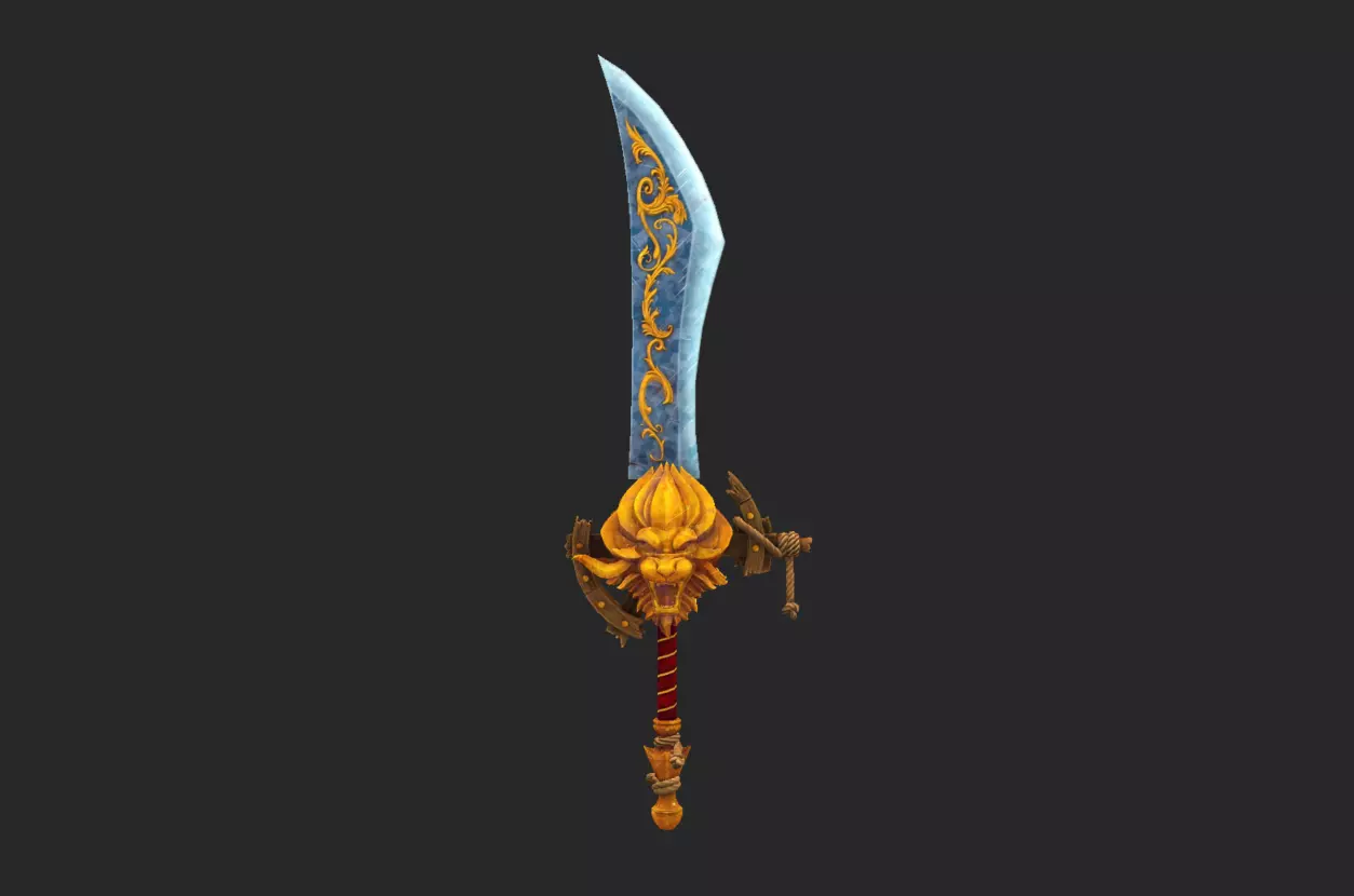 Lions Champion Weapons Low-poly 3D model_14