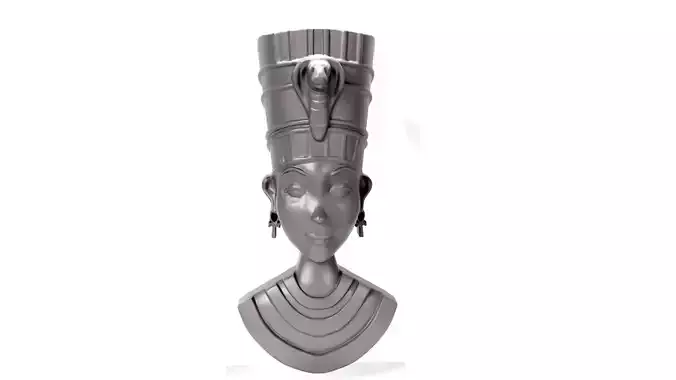 Queen Nefertiti Head Pendant  Egyptian STL for 3D Printing 3D print model