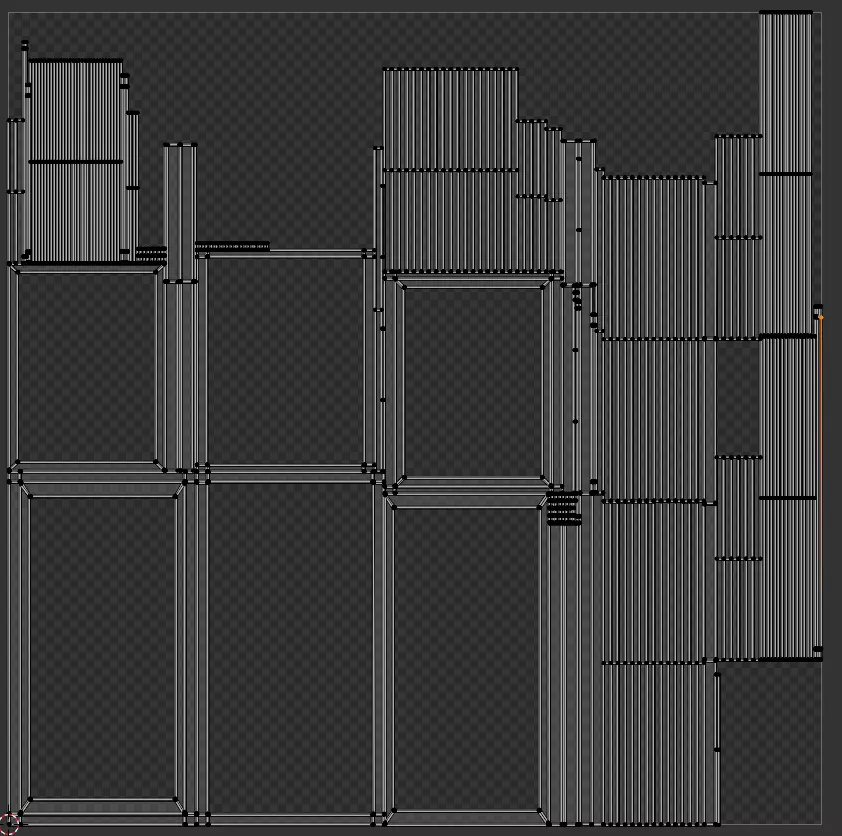 Modular Industrial Air Duct System Low-poly 3D model_12