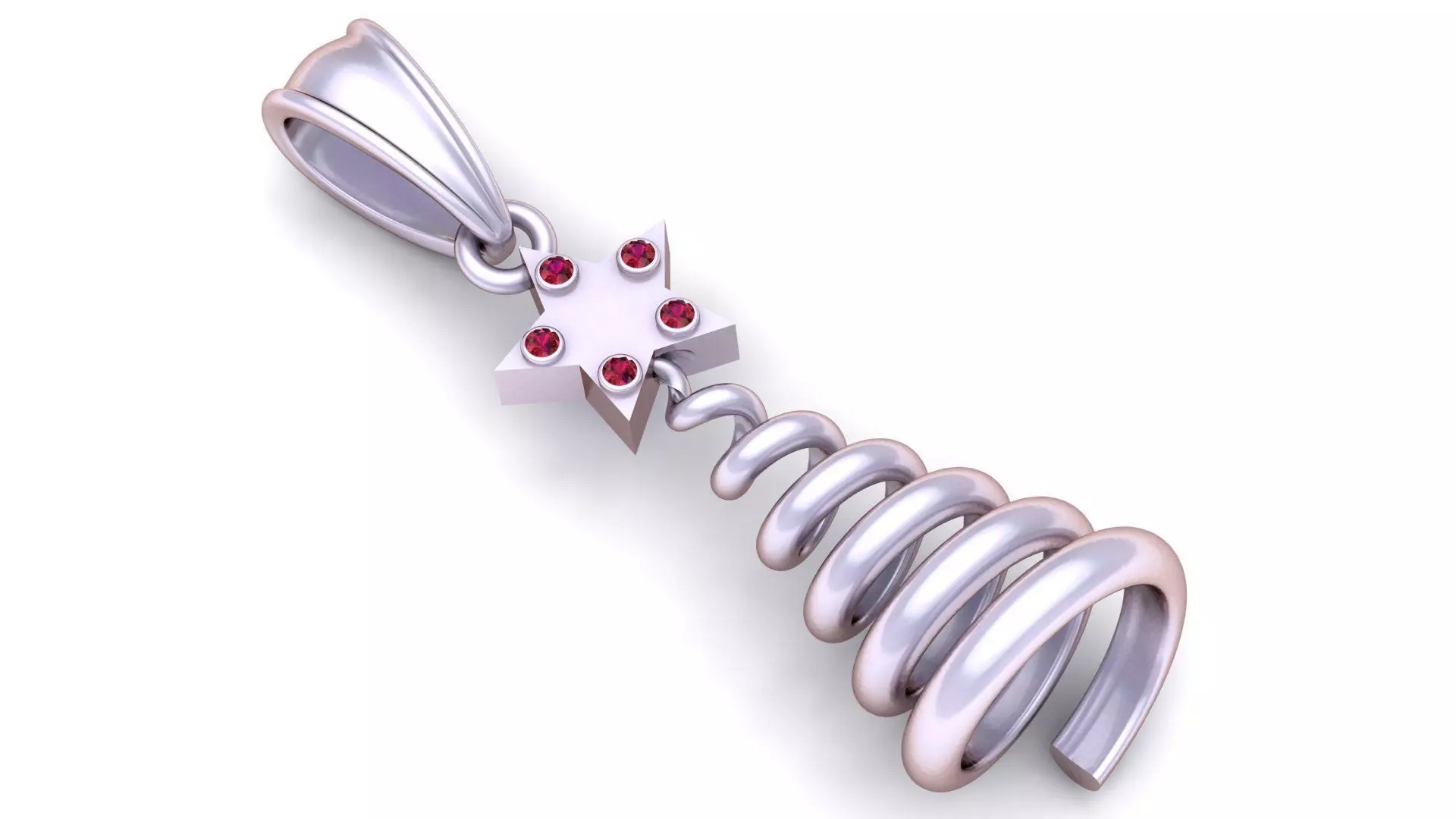 spiral  tree inspired pendant 3D print model_1