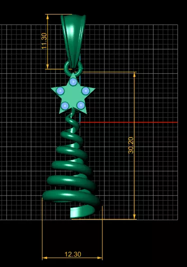 spiral  tree inspired pendant 3D print model_3