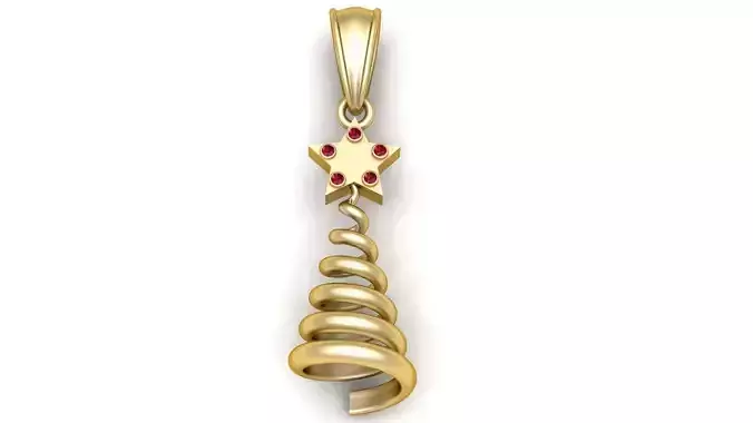 spiral  tree inspired pendant 3D print model
