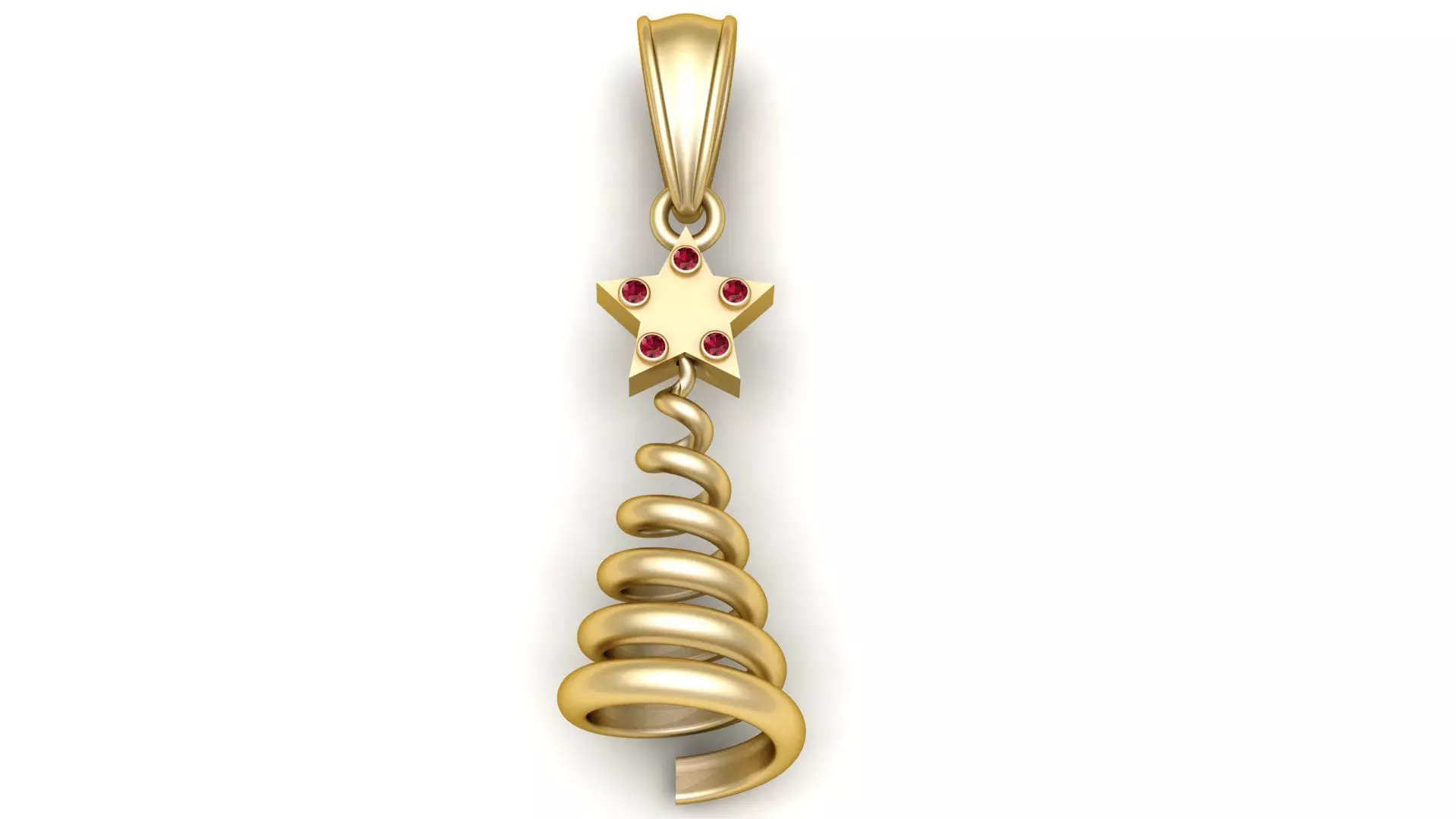 spiral  tree inspired pendant 3D print model_0