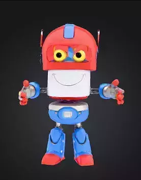 Cartoon Robot - Stylized Low Poly 3D Model OBJ and Texture
