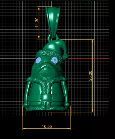 charming gold pendant 3D print model_3