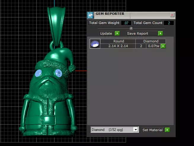 charming gold pendant 3D print model_5