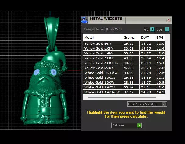 charming gold pendant 3D print model_6