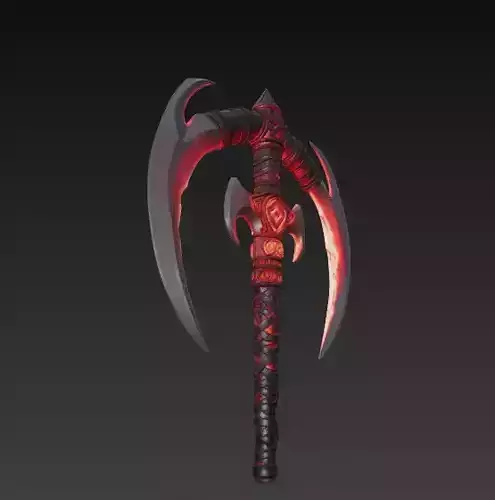 Hellforged Executioner Axe Double Crescent Blade 