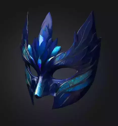 Fronzen Half Prom Costume Full Face Mask - Half Mask 3D print model