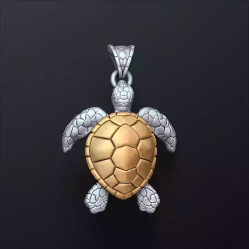 Turtle Pendant 3D print model
