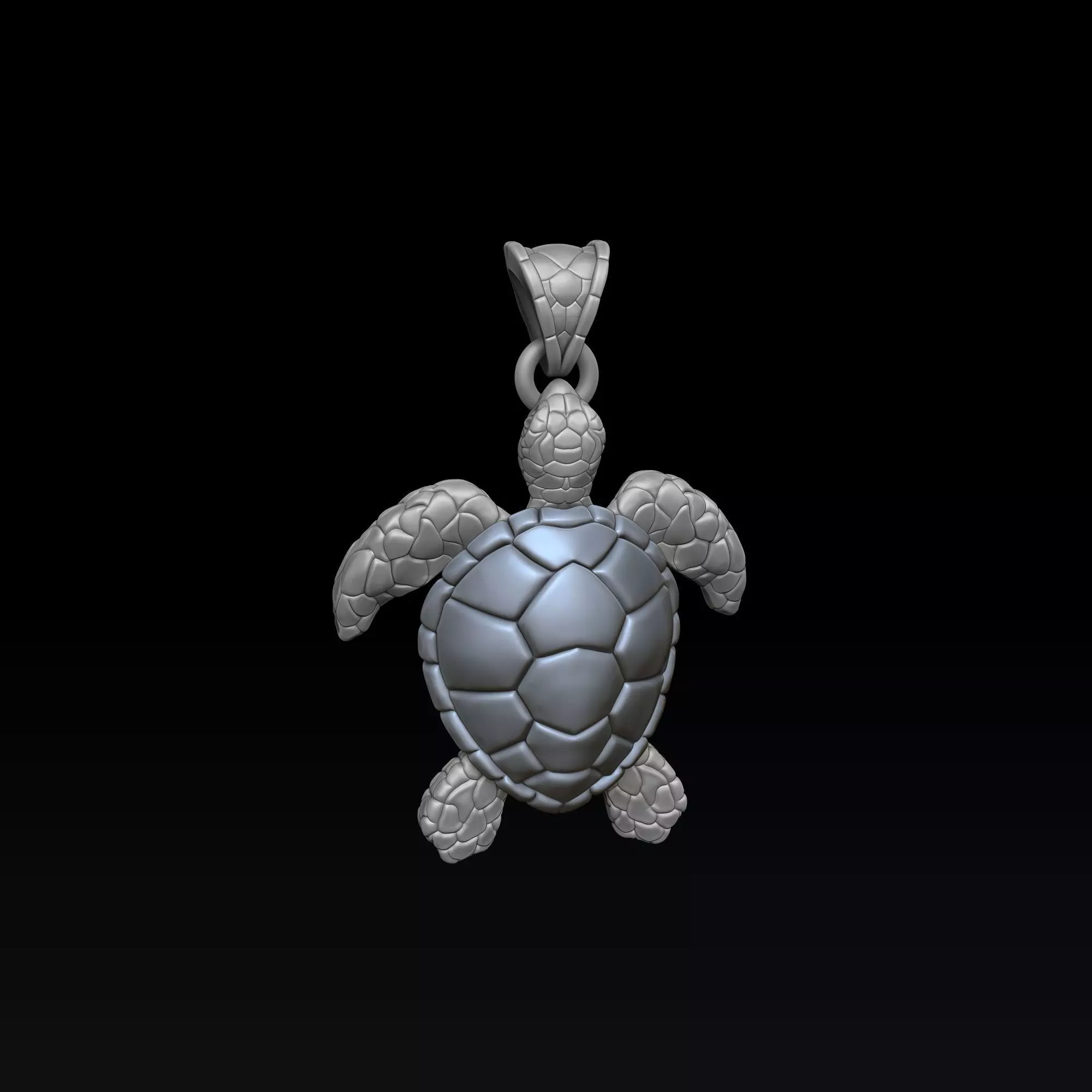 Turtle Pendant 3D print model_1