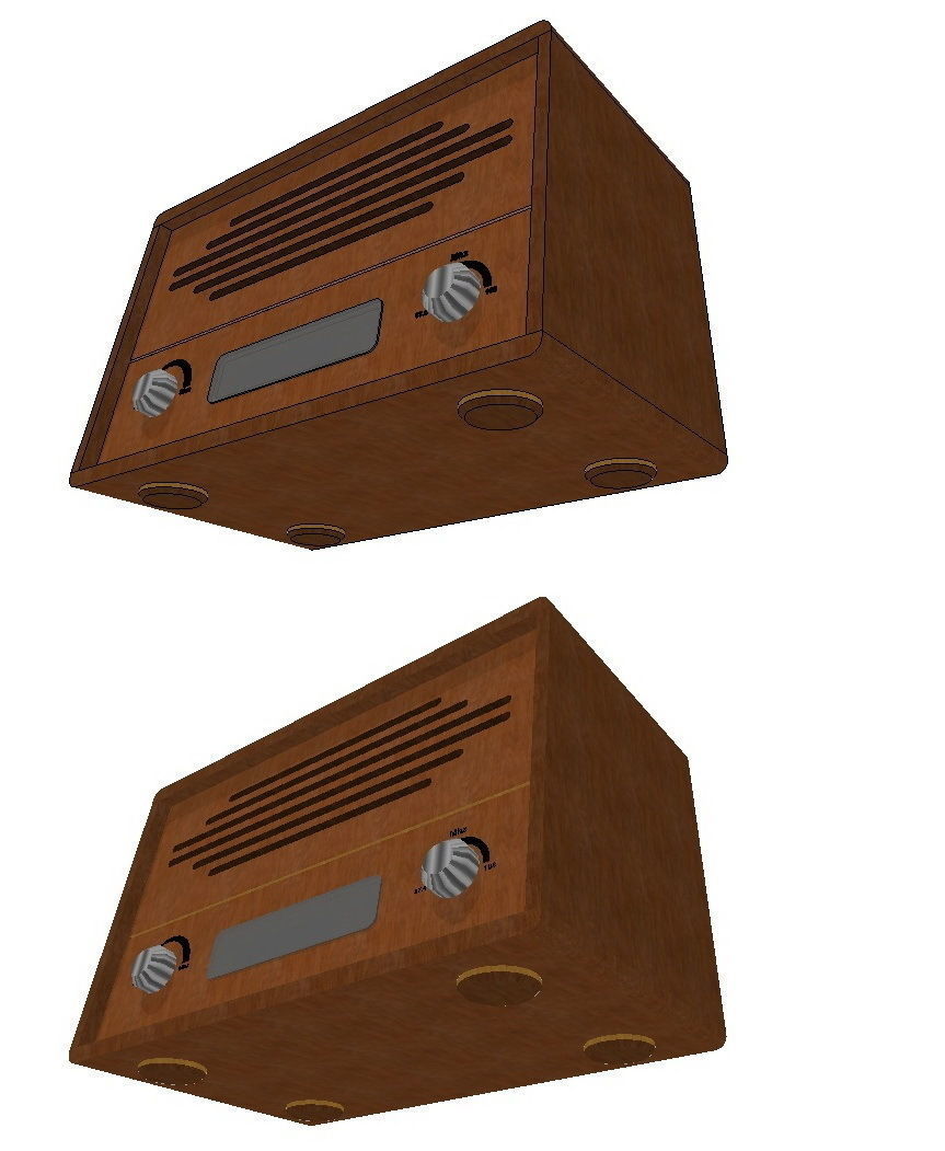 Radio wooden 3D print model_5