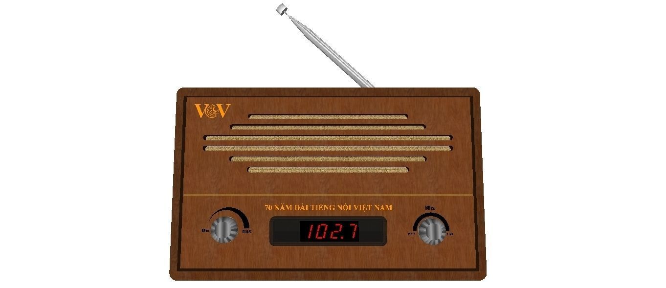 Radio wooden 3D print model_12