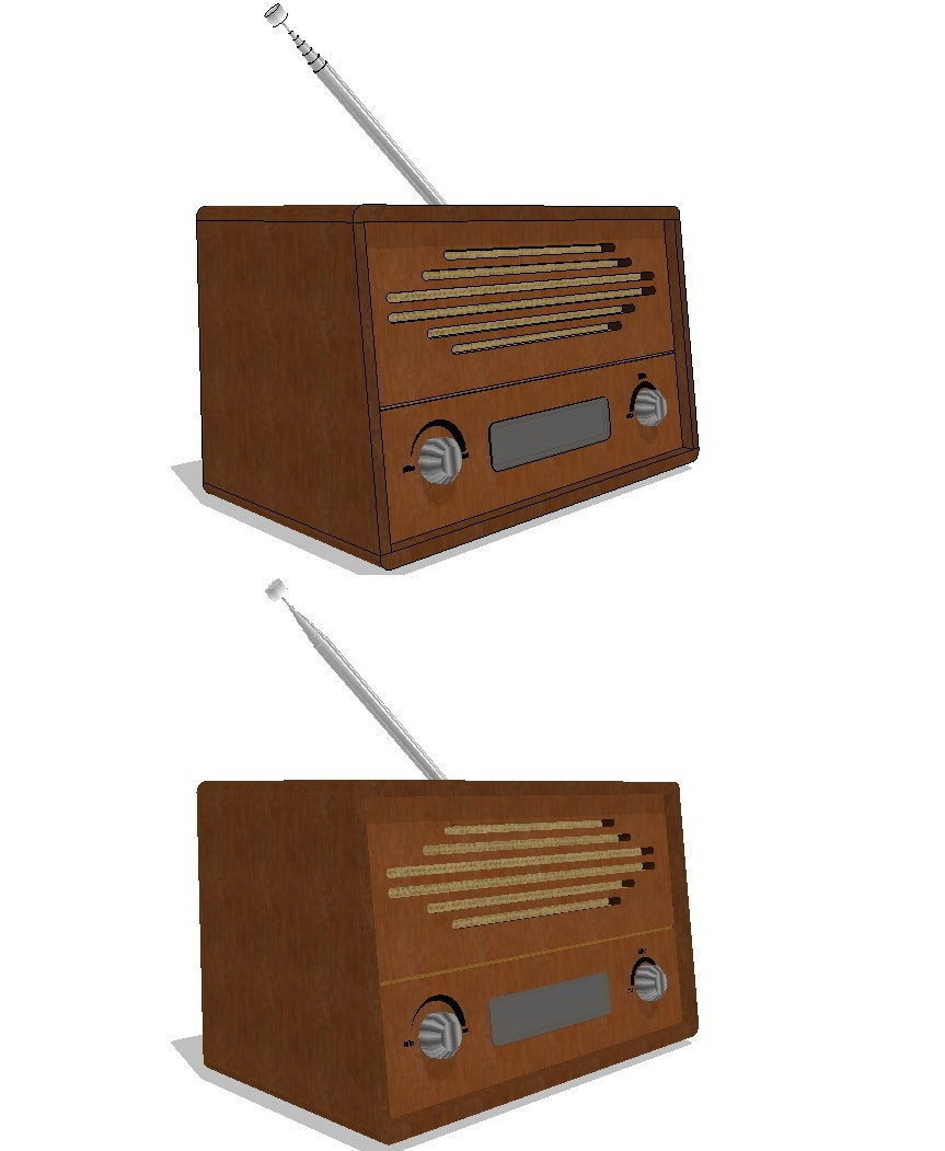 Radio wooden 3D print model_8