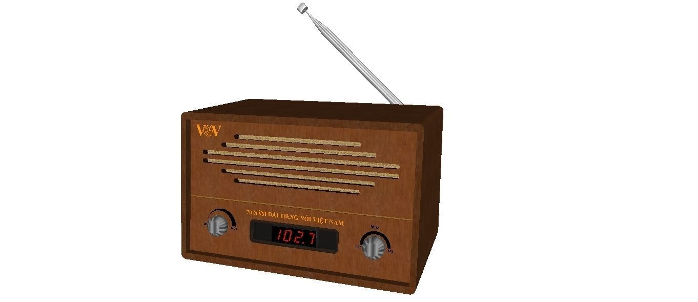 Radio wooden 3D print model_11