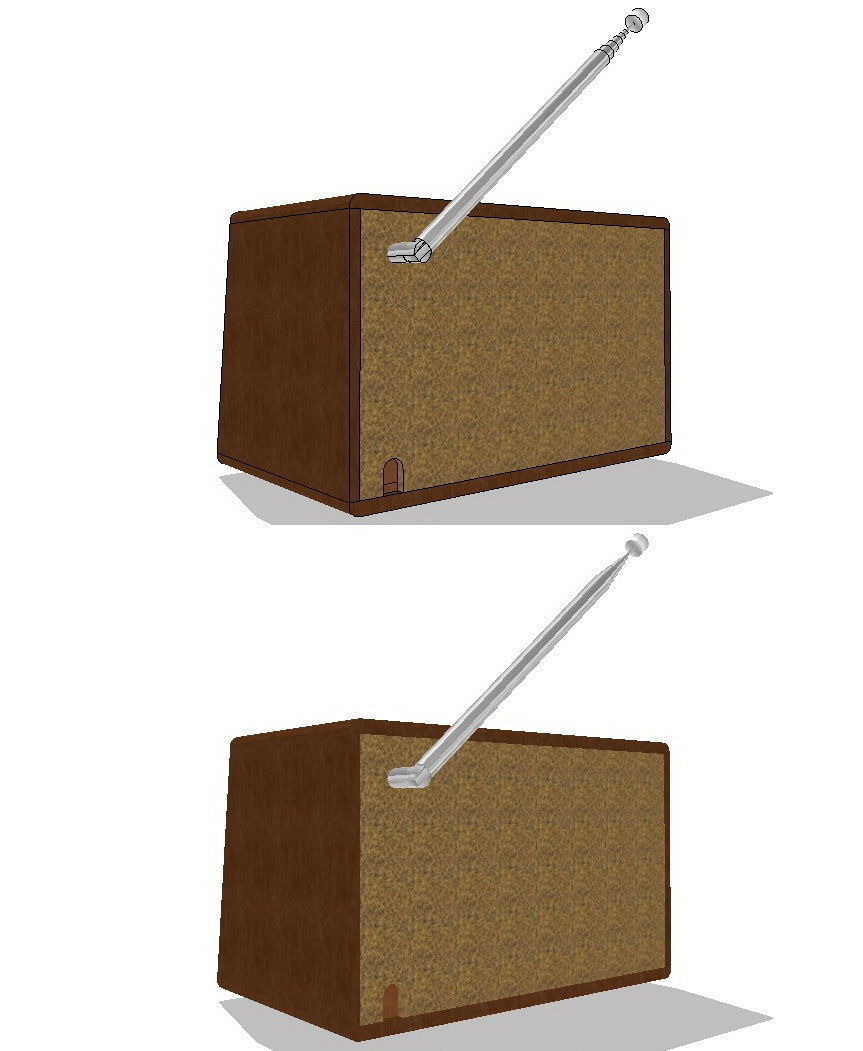 Radio wooden 3D print model_10
