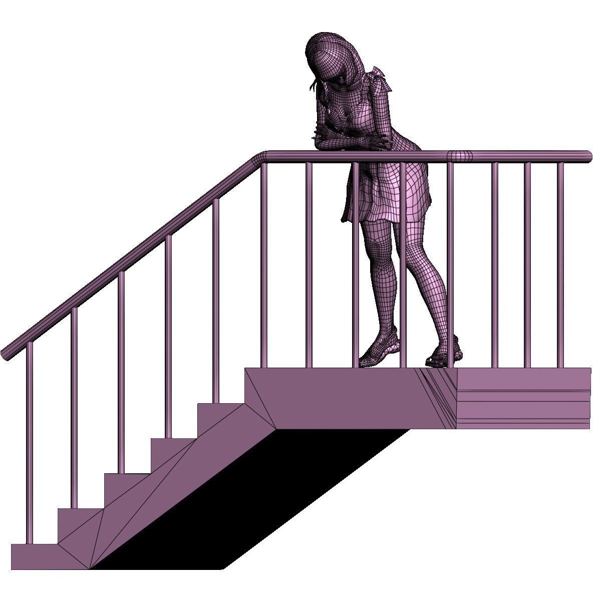 Mariko dress pose 08 3D model_15