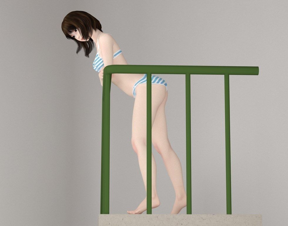 Mariko dress pose 08 3D model_12