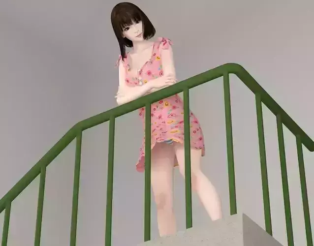 Mariko dress pose 08 3D model