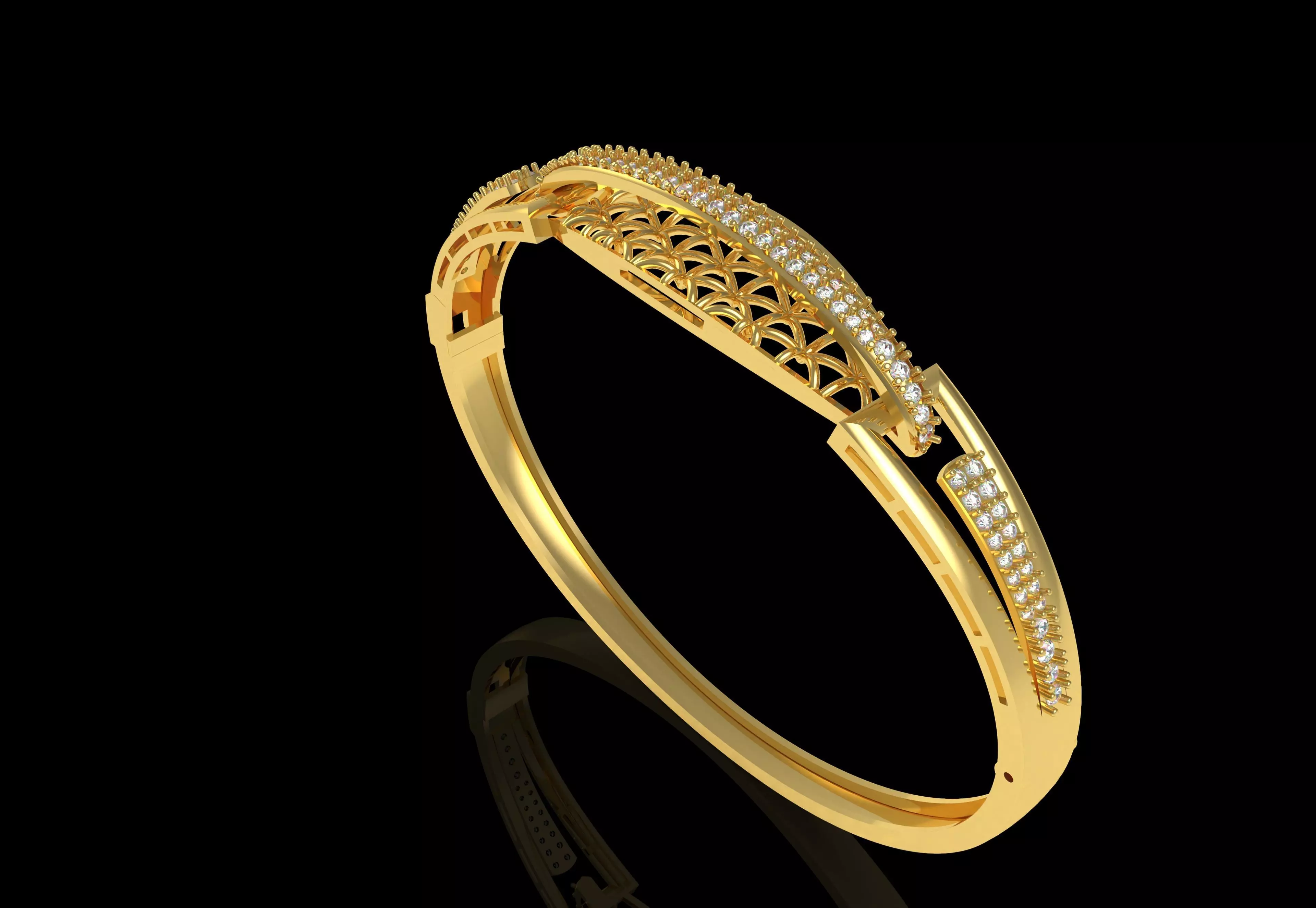 Art Deco Bracelet 01 3D print model_56