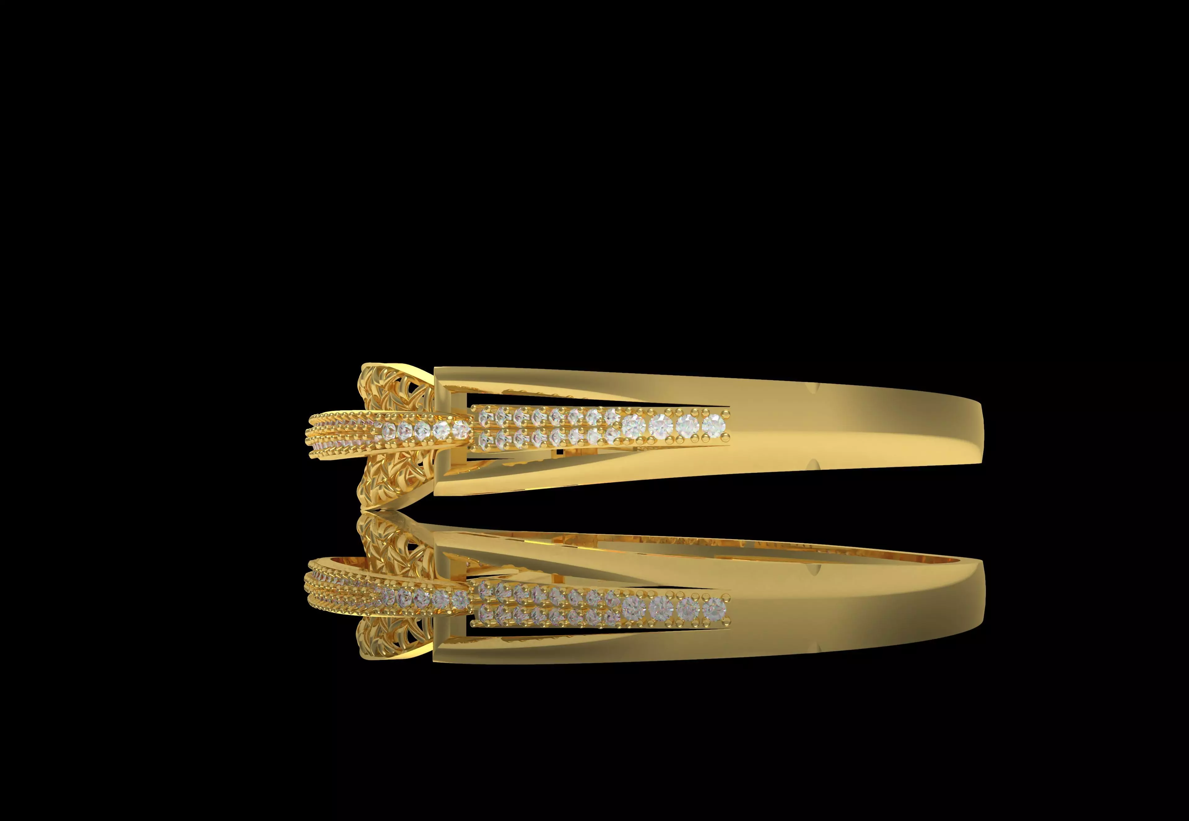 Art Deco Bracelet 01 3D print model_1