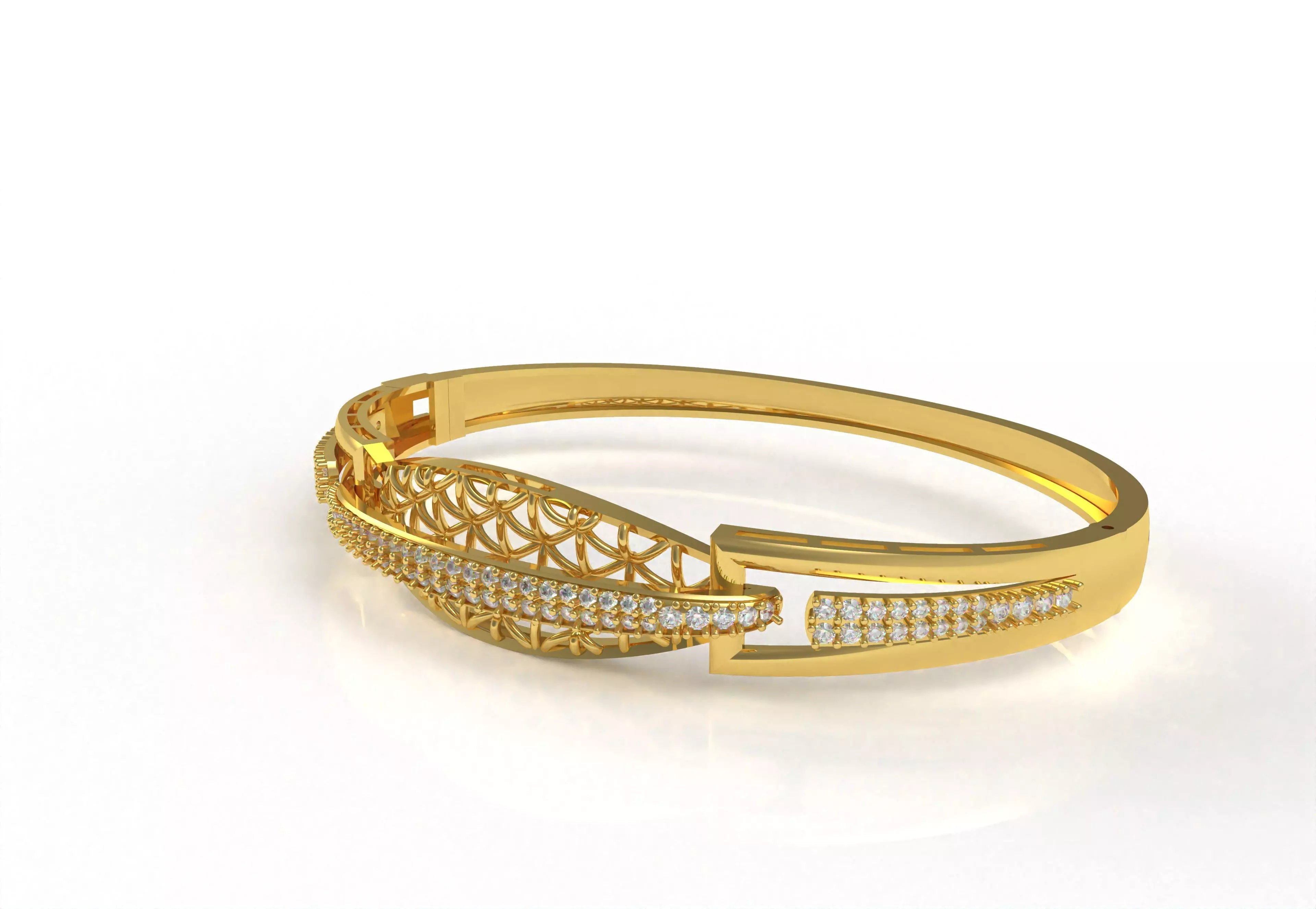 Art Deco Bracelet 01 3D print model_33