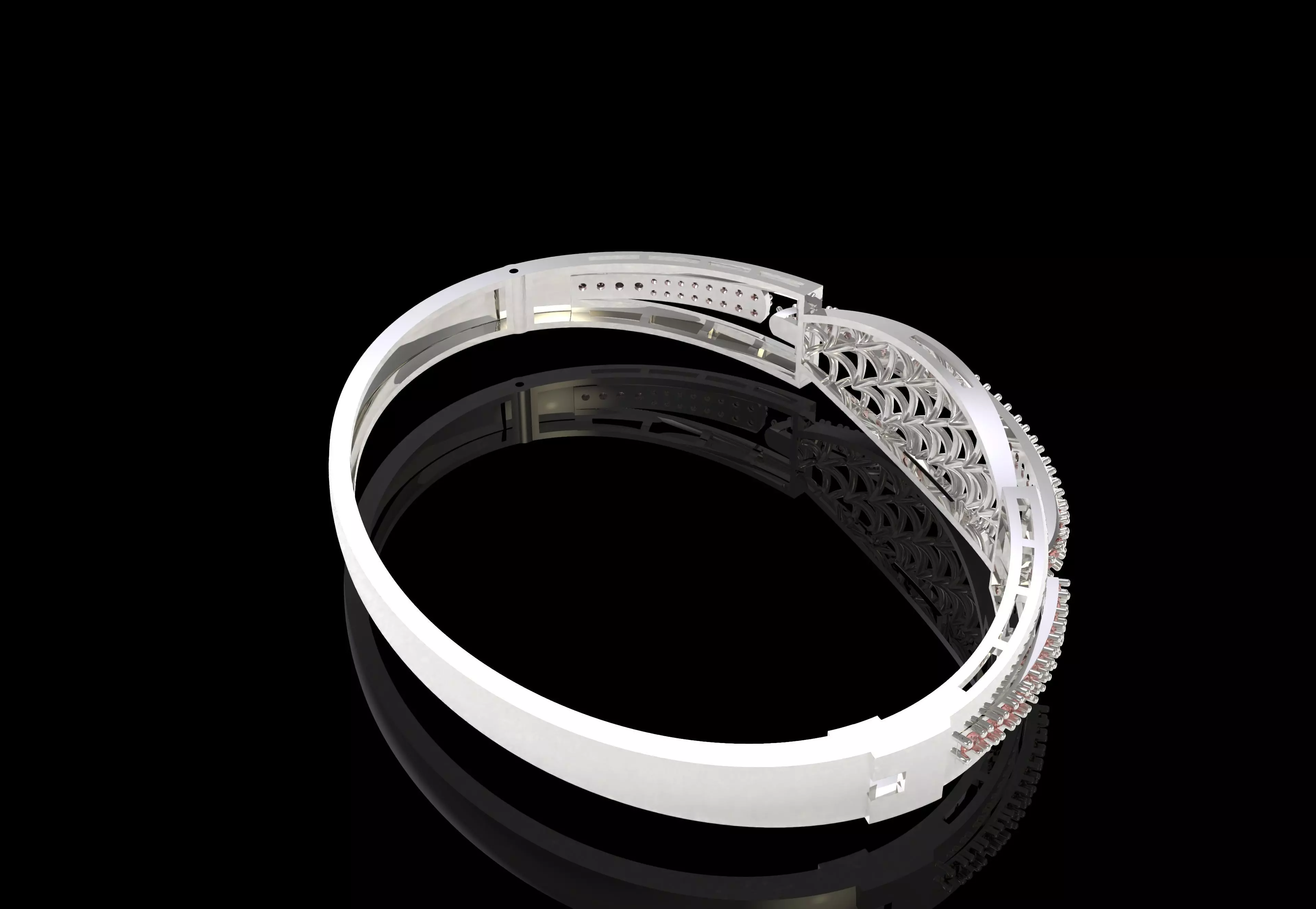 Art Deco Bracelet 01 3D print model_8