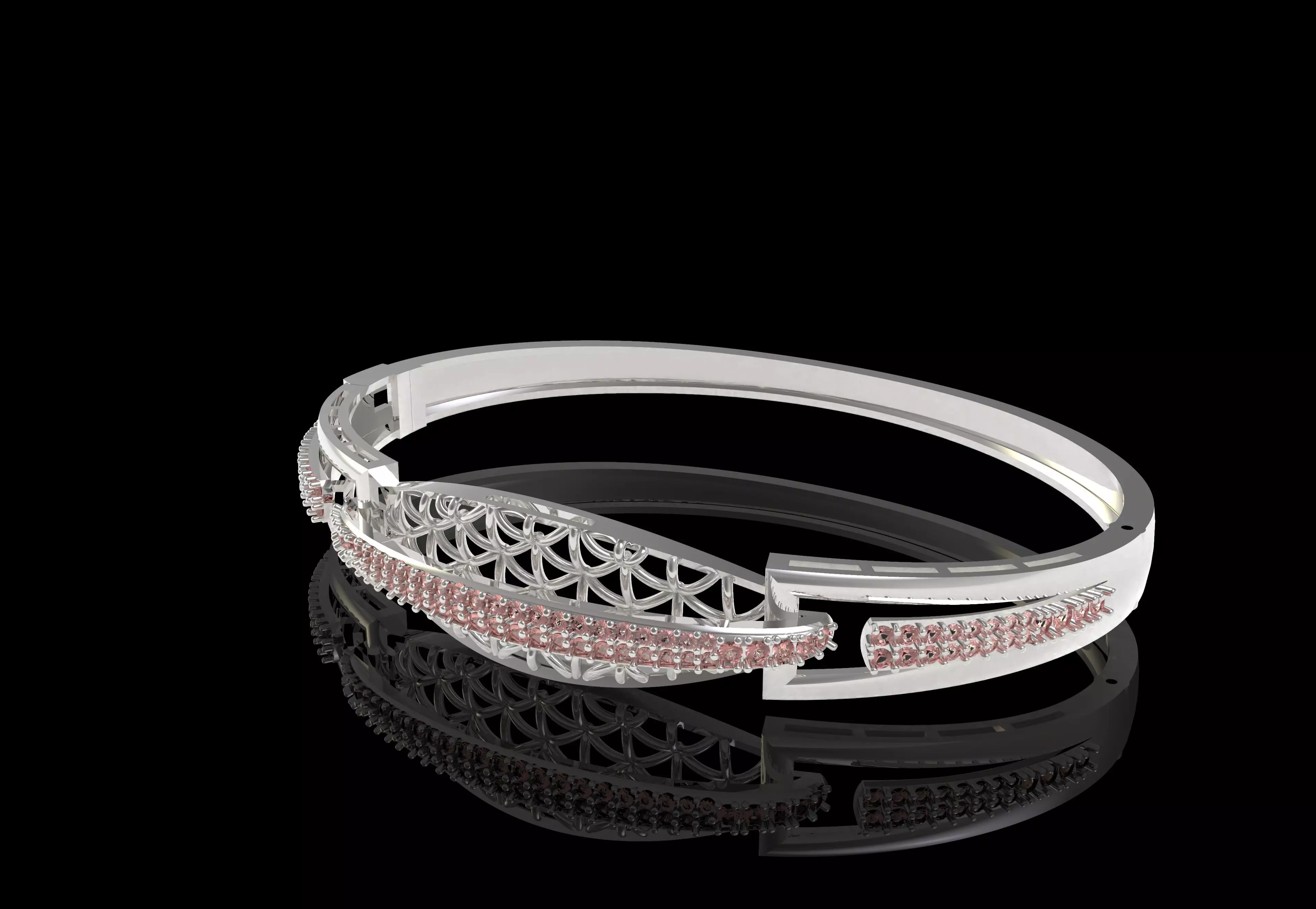 Art Deco Bracelet 01 3D print model_5