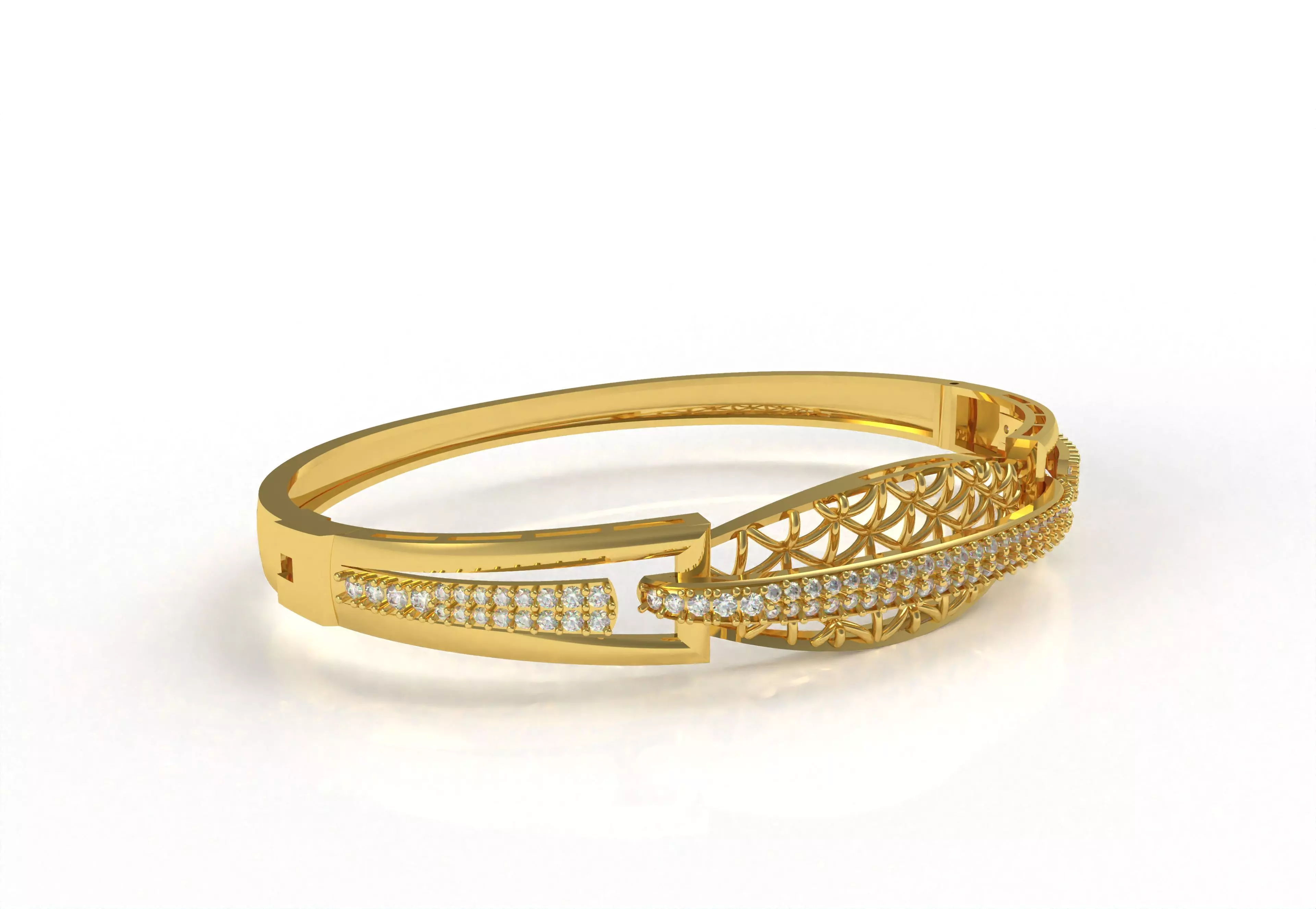 Art Deco Bracelet 01 3D print model_11