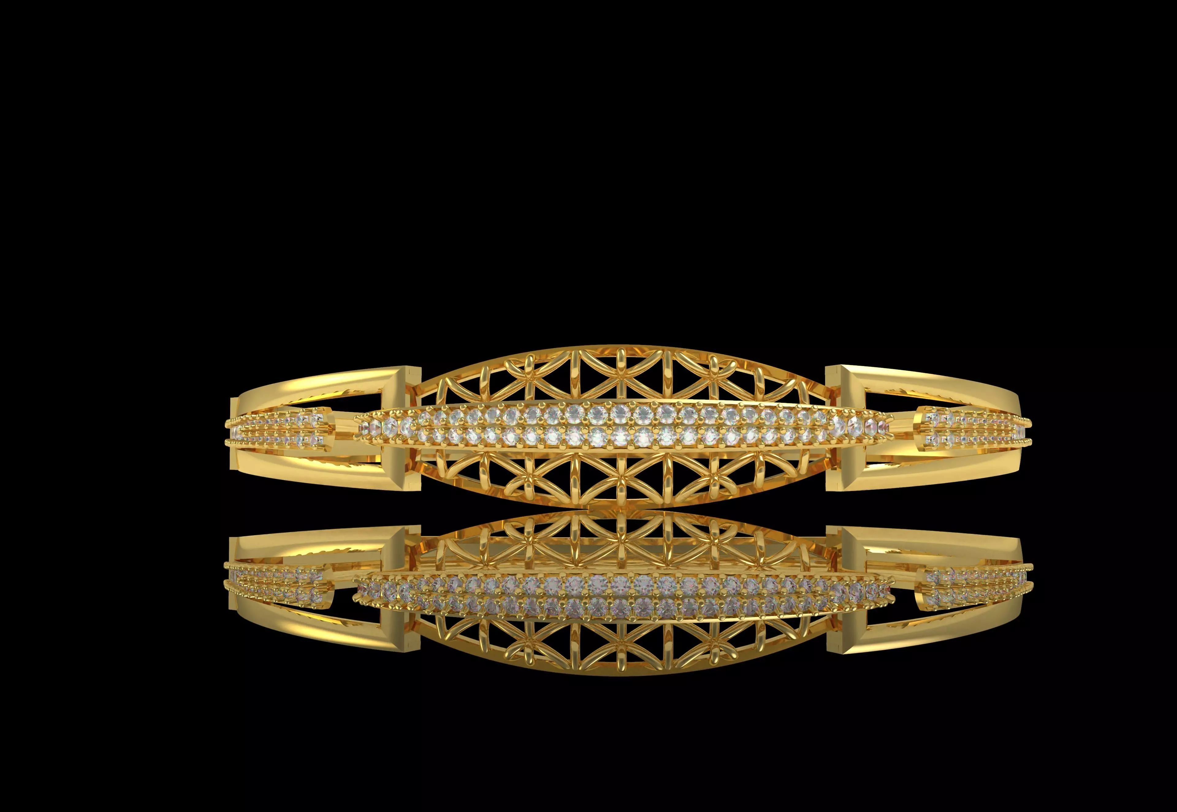 Art Deco Bracelet 01 3D print model_60