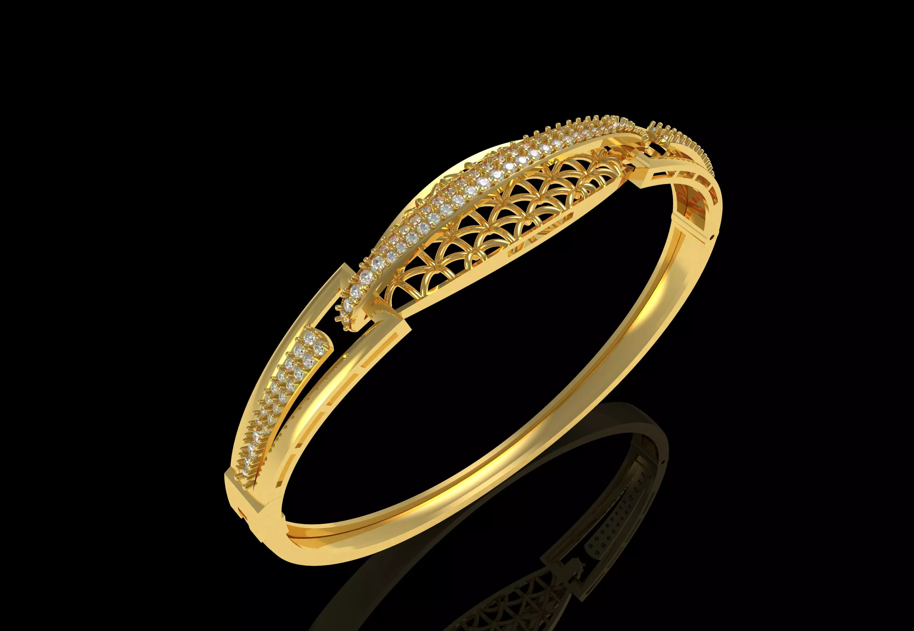 Art Deco Bracelet 01 3D print model_0