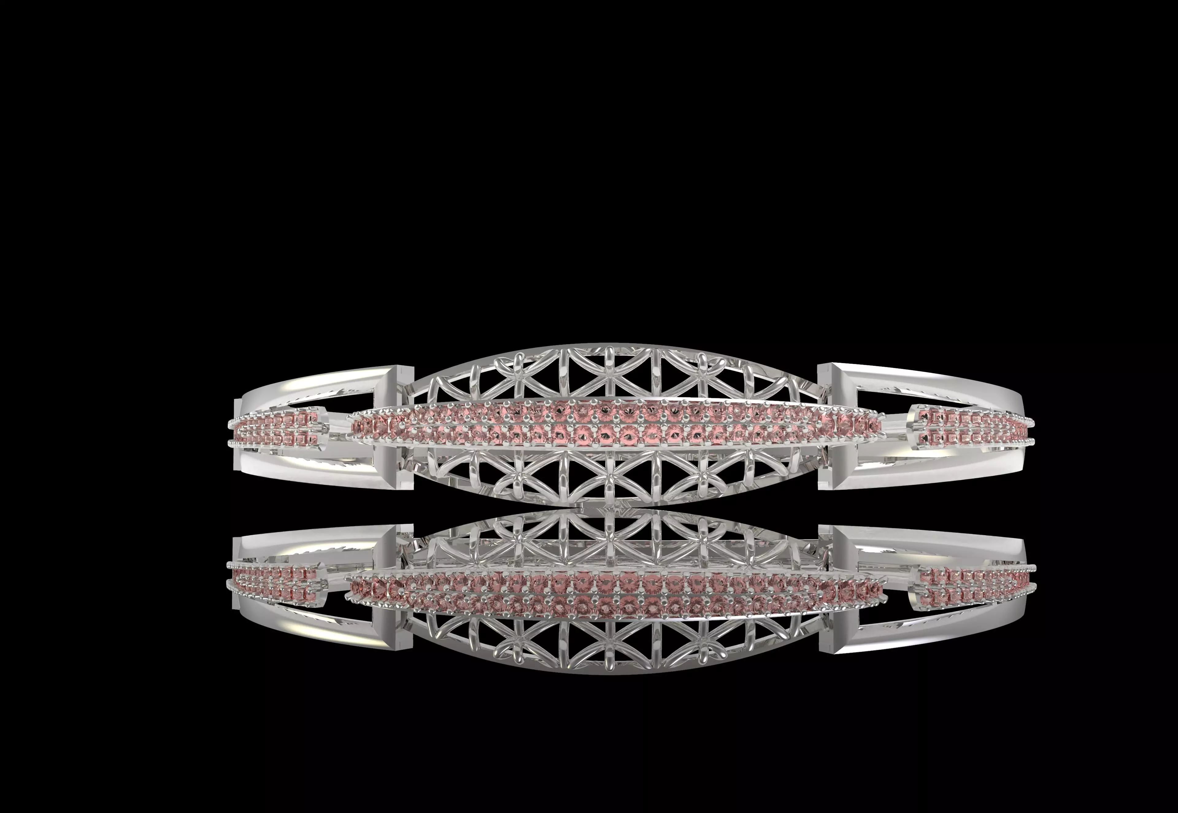 Art Deco Bracelet 01 3D print model_7