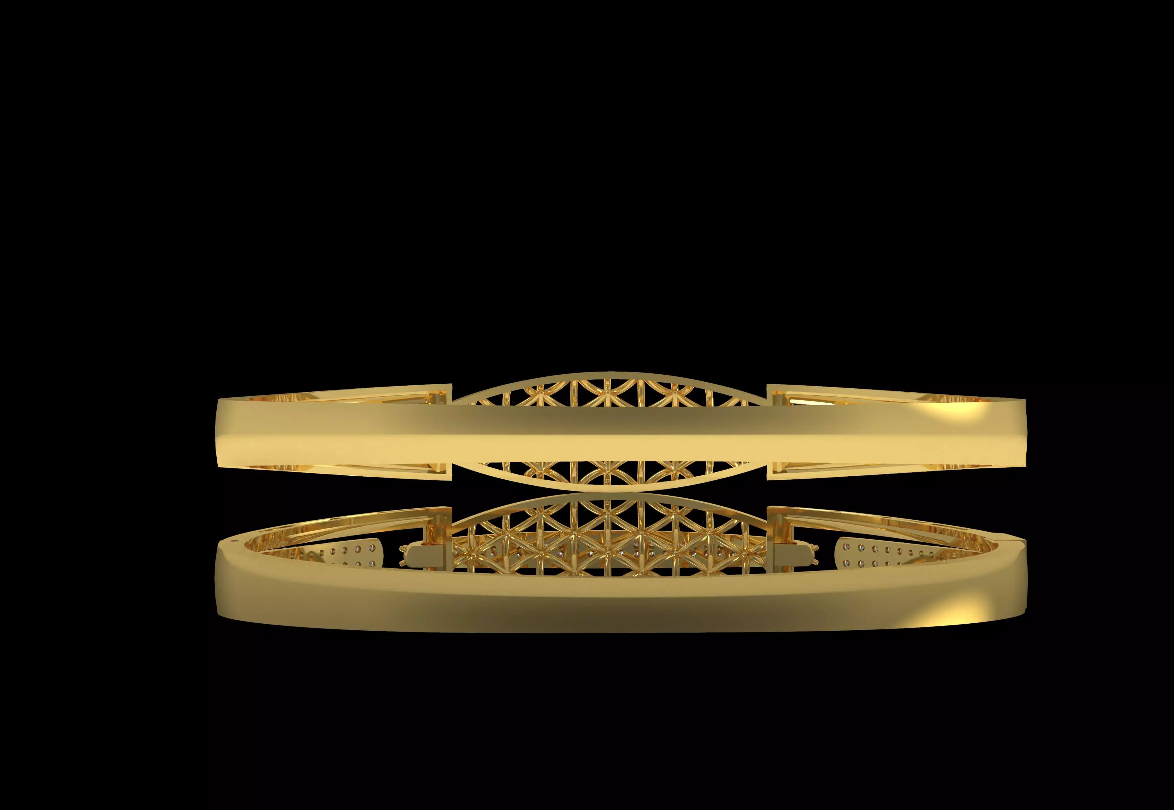 Art Deco Bracelet 01 3D print model_2