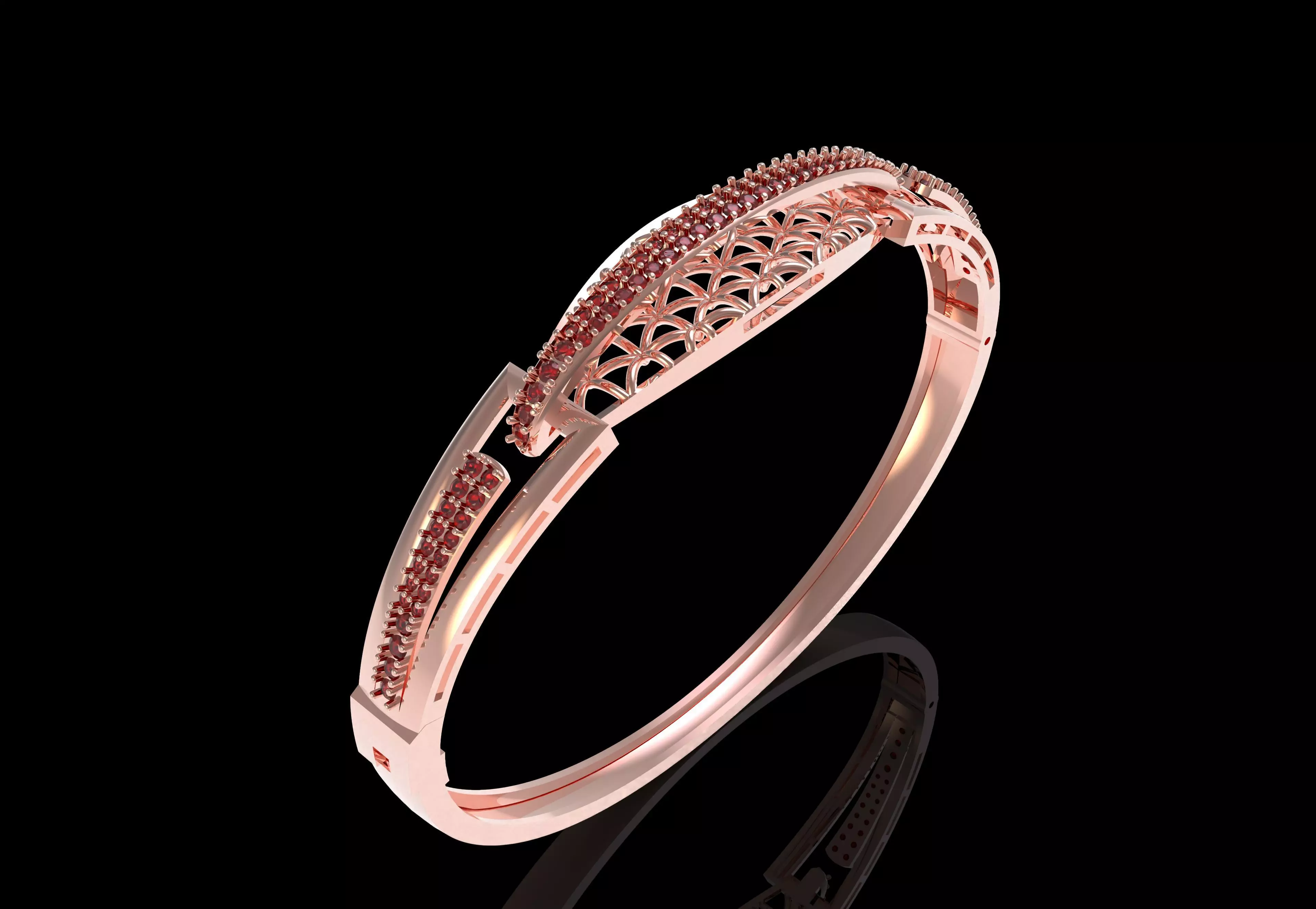 Art Deco Bracelet 01 3D print model_40