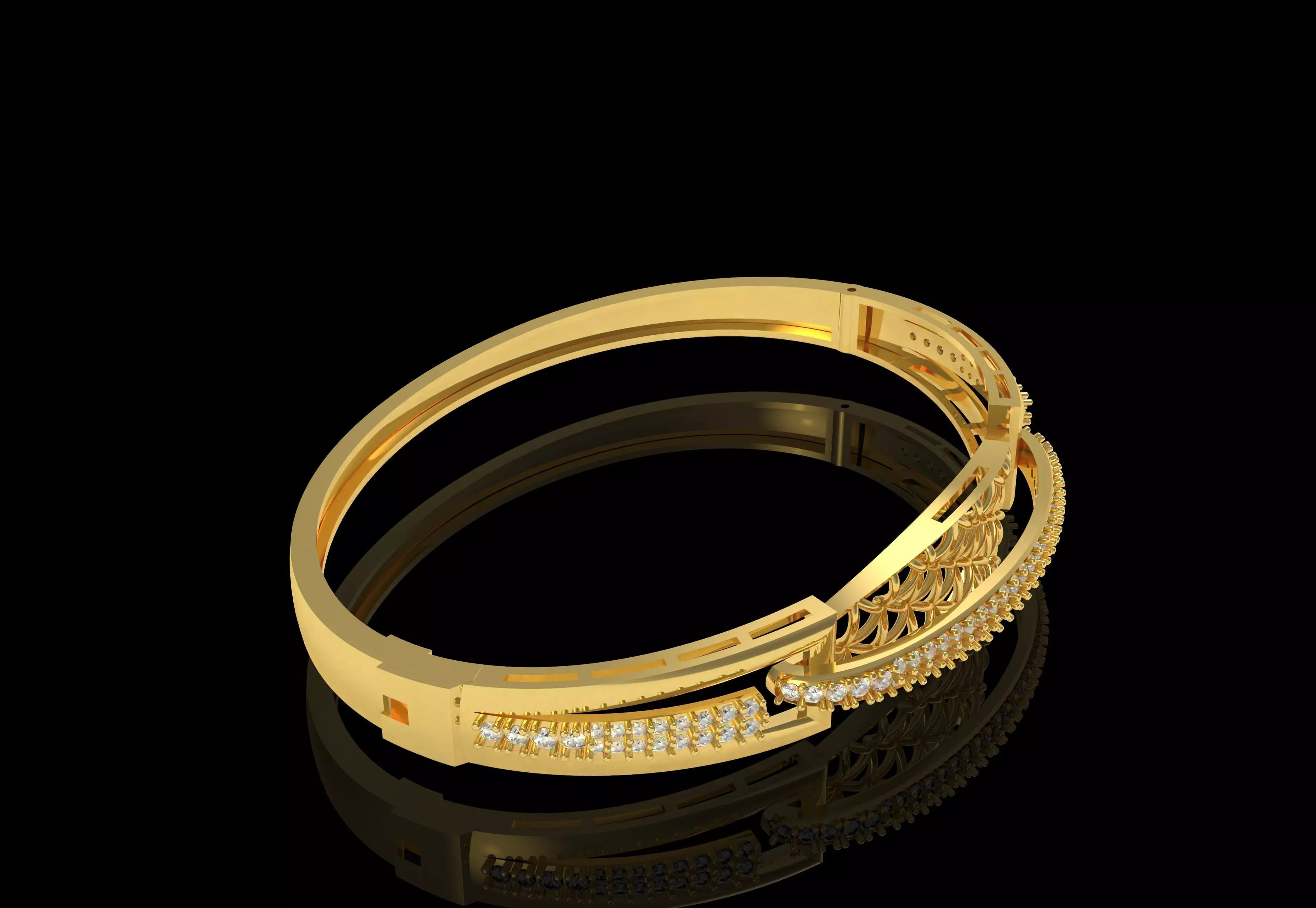 Art Deco Bracelet 01 3D print model_59