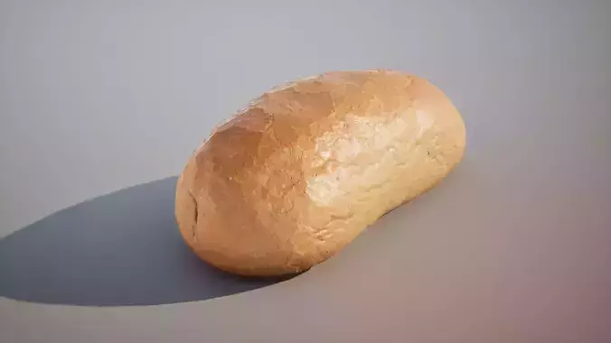 Low -Poly Bread Game ready 5K triangles 4K PBR textures model Low-poly 3D model 4