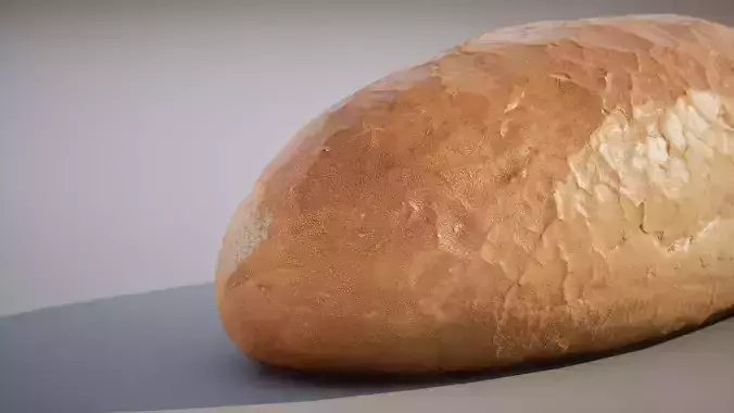 Low -Poly Bread Game ready 5K triangles 4K PBR textures model Low-poly 3D model 6